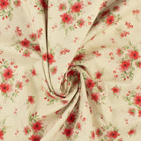 Cotton Poplin Print - COVENT GARDEN - 002 - Natural