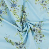 Popeline de coton imprimée - <COVENT GARDEN> - 004 - Bleu Pâle