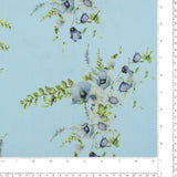 Popeline de coton imprimée - <COVENT GARDEN> - 004 - Bleu Pâle