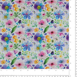 Cotton Poplin Print - COVENT GARDEN - 006 - White