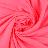 Tricot froissé uni - <AVERY> - 003 - Rose Vif