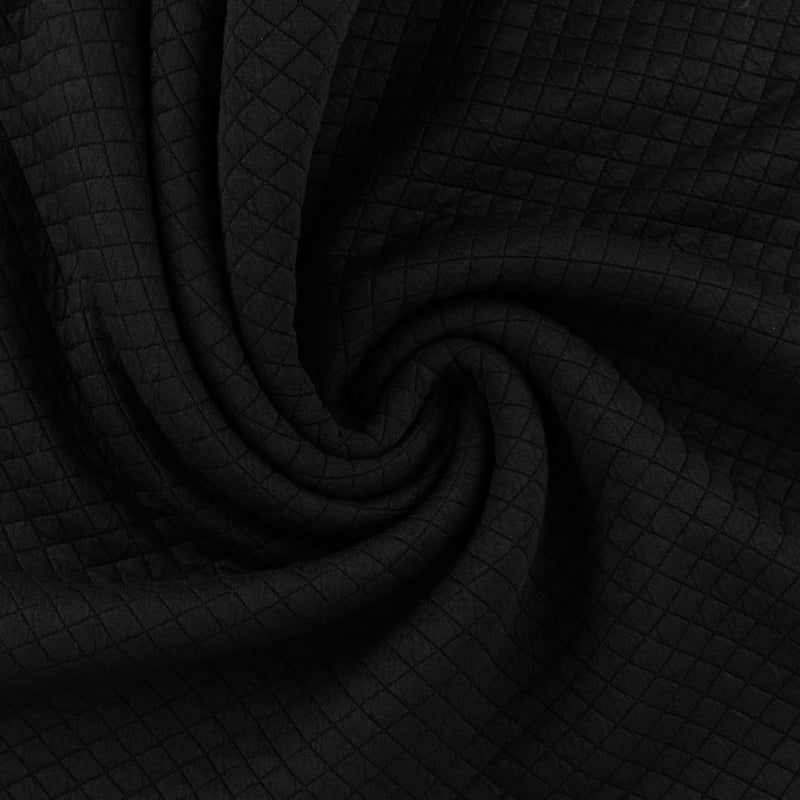 Tricot jacquard losange - NOVARA - 001 - Noir