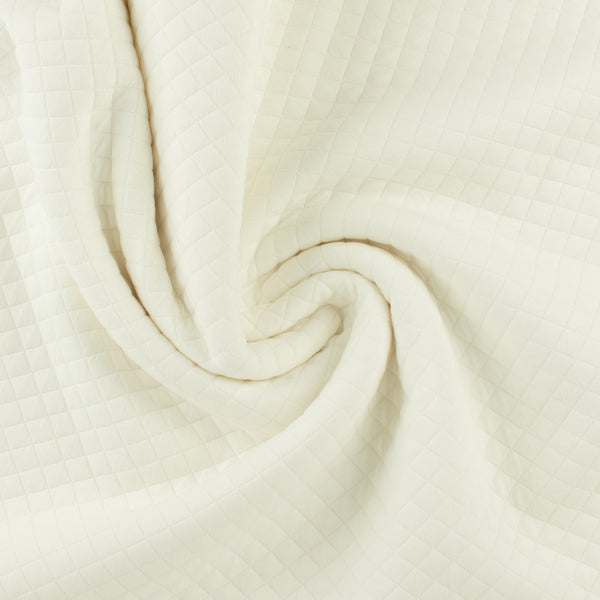 Tricot jacquard losange - NOVARA - 002 - Blanc Cassé