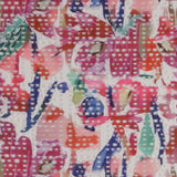 Crochet imprimé - IBIZA - 001 - Rose Flamboyant