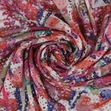 Crochet imprimé - IBIZA - 001 - Rose Flamboyant
