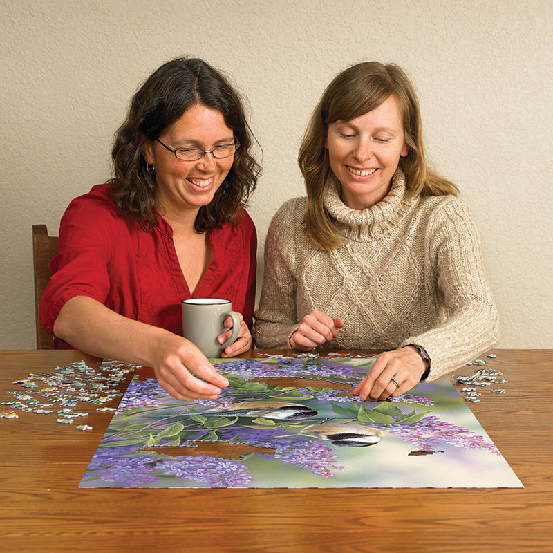 Puzzle - Chickadees and Lilacs - 1000 Piece