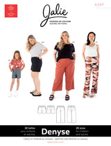 Jalie 4347 - DENYSE - Pull-on woven pants and shorts
