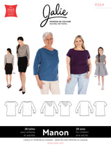Jalie 4564 - MANON Boat nack or cowl neck tees