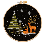 WINTER DEER EMBROIDERY KIT 8"