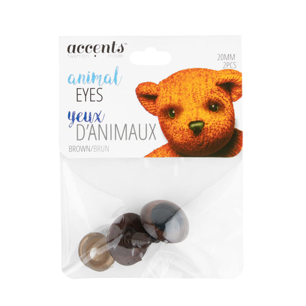 Animal Eyes - 20mm - Brown
(2pcs/pkg)