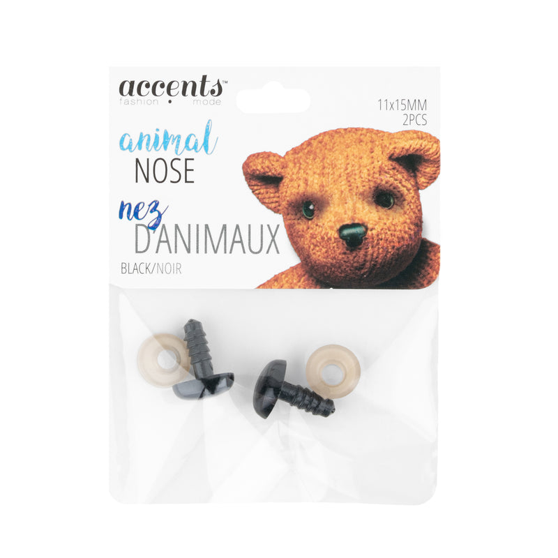 Nez pour animal 11mm x 15mm - Noir