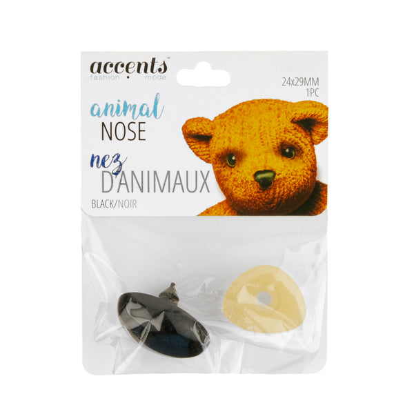 Animal Nose - 24mm X 29mm - Black (1pc/pkg)