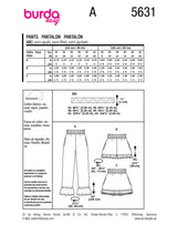 Burda Pattern - 5631 Misses' Pants