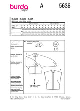 Burda Pattern - 5636 Misses' Blouse