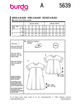 Burda Pattern - 5639 Misses' Dress and Blouse