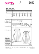 Burda Pattern - 5643 Misses' Skirts