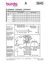 Burda Pattern - 5645 Misses' Shirt and Shorts