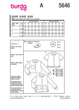 Burda Pattern - 5646 Misses' Shirts