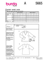 Burda Pattern - 5665 Misses' Blouse