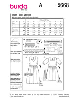 Burda Pattern - 5668 Misses' Dresses