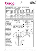 Burda Pattern - 5669 Misses' Dress and Blouse