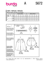 Burda Pattern - 5672 Misses' Shorts
