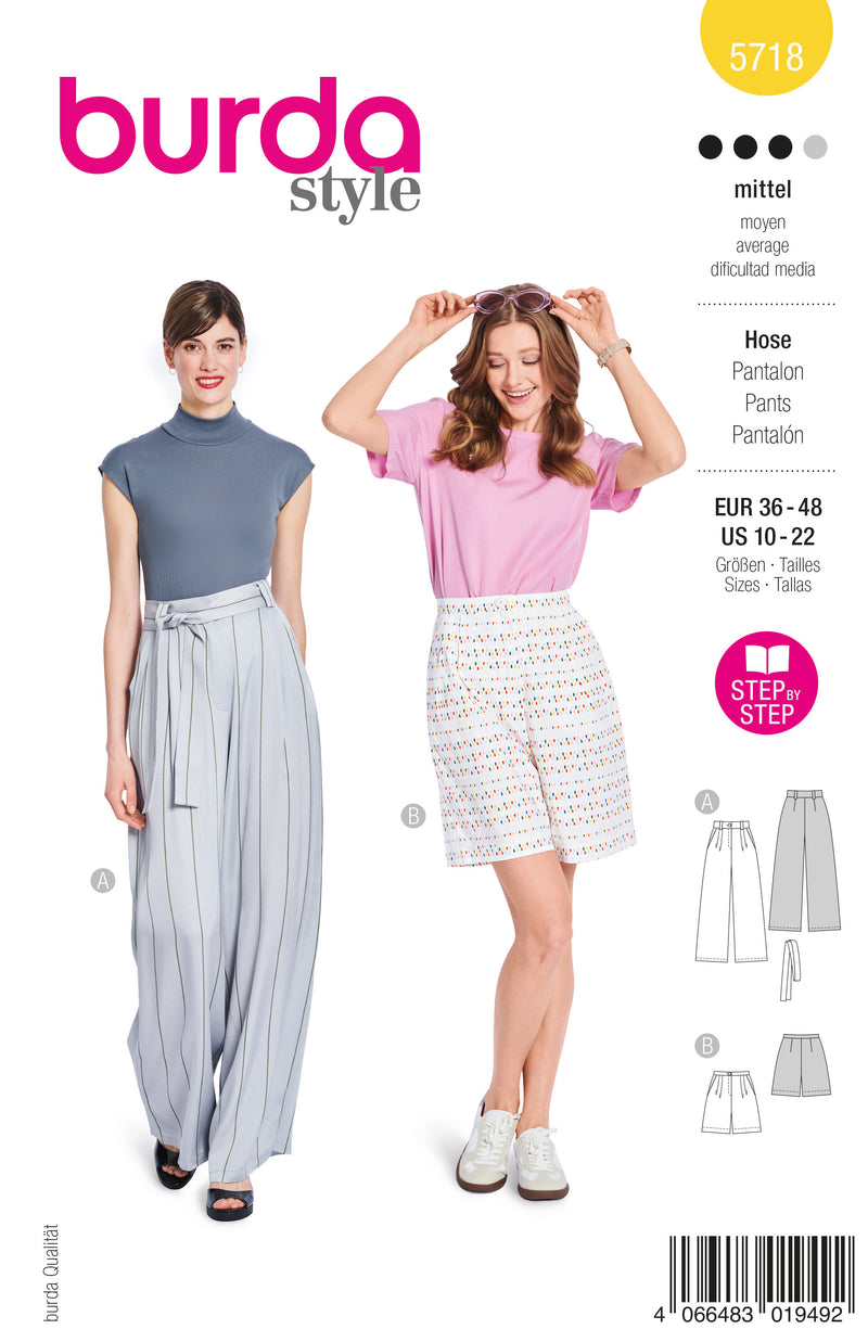 Burda 5718 - Trousers