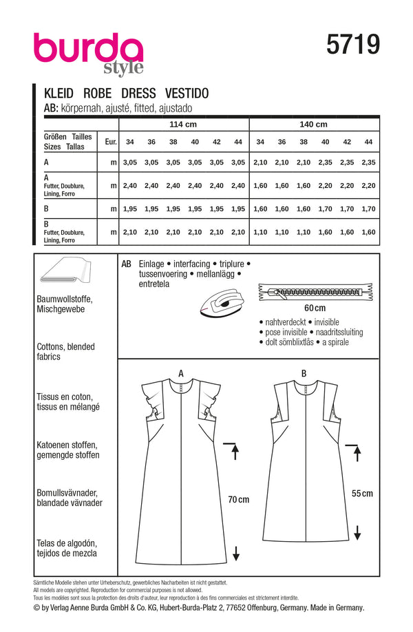 Burda 5719 - Dress