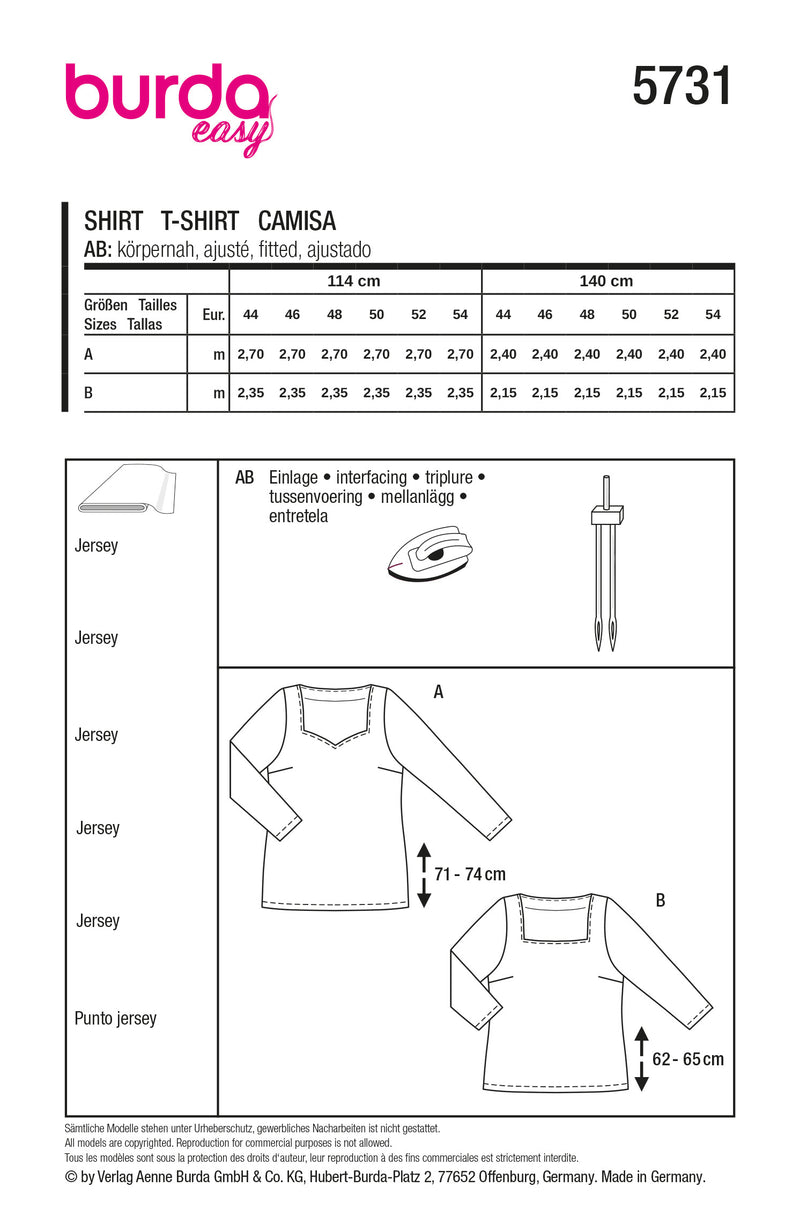 Burda 5731 - T-Shirt