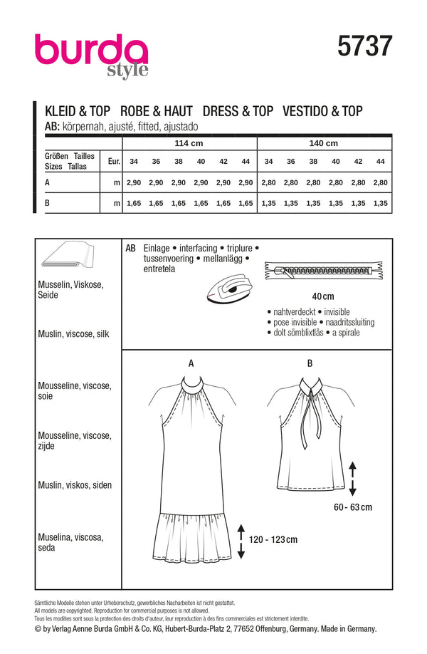 Burda 5737 - Dress & T-Shirt