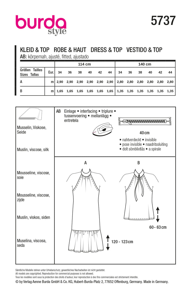 Burda 5737 - Dress & T-Shirt