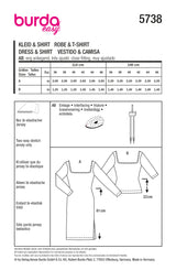 Burda 5738 - Dress & T-Shirt