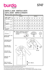 Burda 5747 - Jacket & Coat