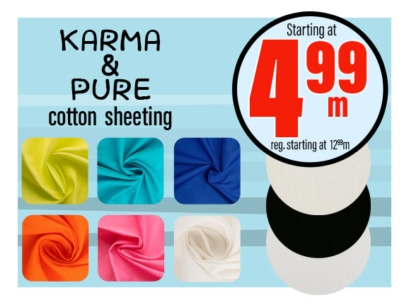 National Bargain Week Karma Cotton Sheeting