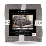 Johnson Home 3 pcs Quilt set - Jacquard - Grey