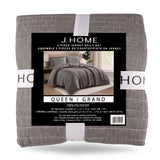 Johnson Home 3 pcs Quilt set - Jacquard - Grey