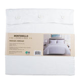 Montebello - 400 Thread Count Jacqquard 3 pc Duvet cover  - White