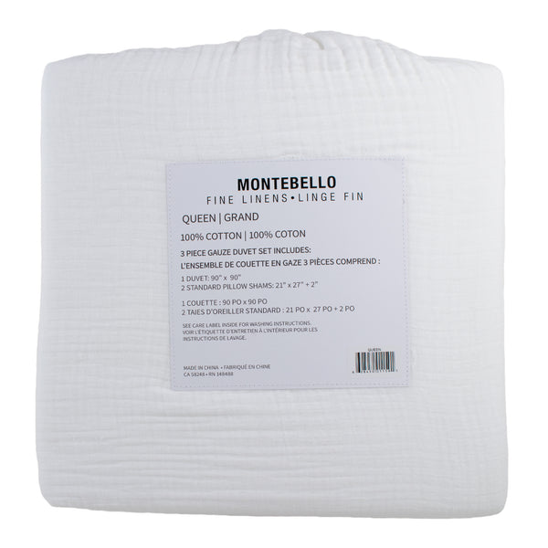 Montebello - Gaze 3 pc Duvet cover - White