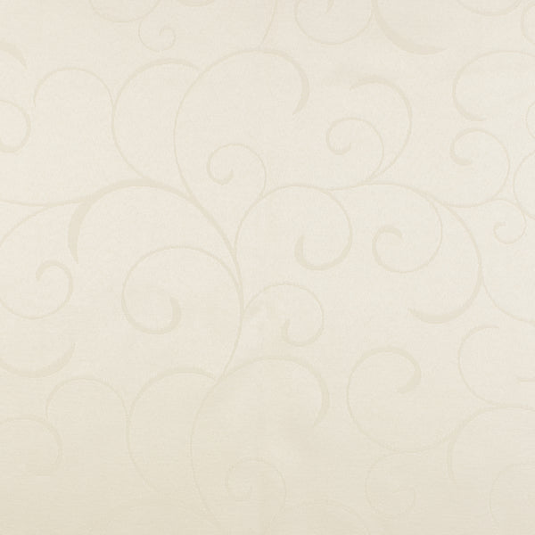 Tablecloth Fabric - Julietta - Scroll - White