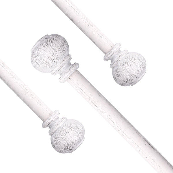 Doorknob - Metal rod set - White