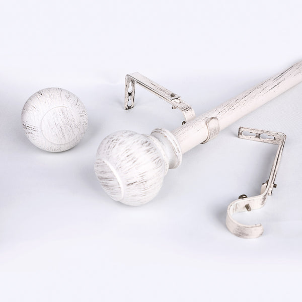 Doorknob - Metal rod set - White