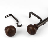 Doorknob - Metal rod set - Natural Wood