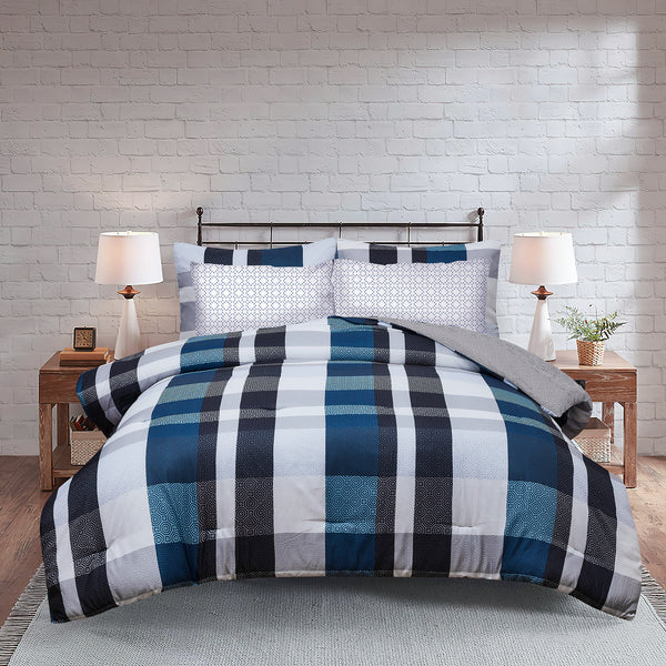 Devon - 7 pcs Reversible Comforter set & Sheet Set