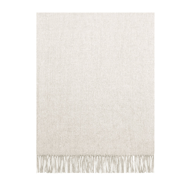 Decorative Throw - Faux Cashemire - Ivory - 50 x 60 inch (127 x 152 cm)