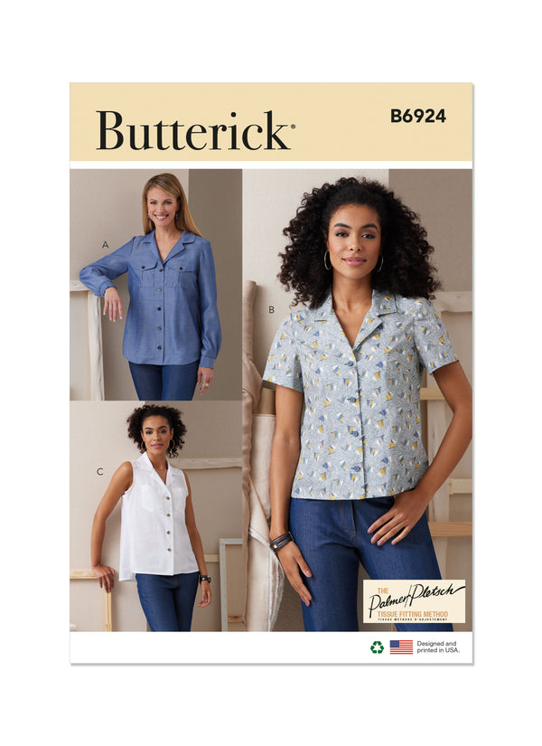 B6924 Chemises pour dames de Palmer/Pletsch (8-10-12-14-16)