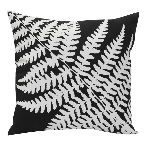 Decorative Outdoor Cushion - Floral - Black- 24 x 24''