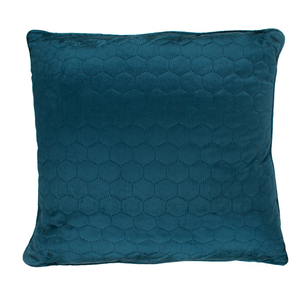 Decorative feather cushion - Luxe quilted - Blue - 20 x 20''