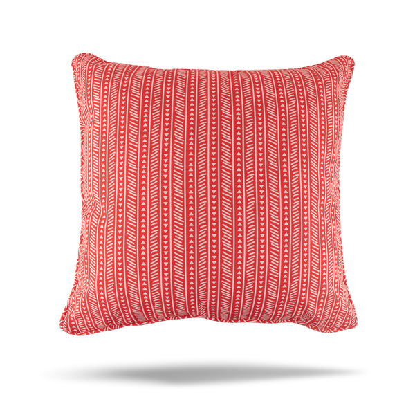 Decorative Outdoor Cushion Cover - Bombay - Naia - Red - 20 x 20in