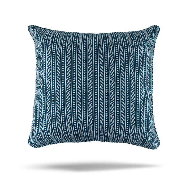 Decorative Outdoor Cushion Cover - Bombay - Naia - Blue - 20 x 20in