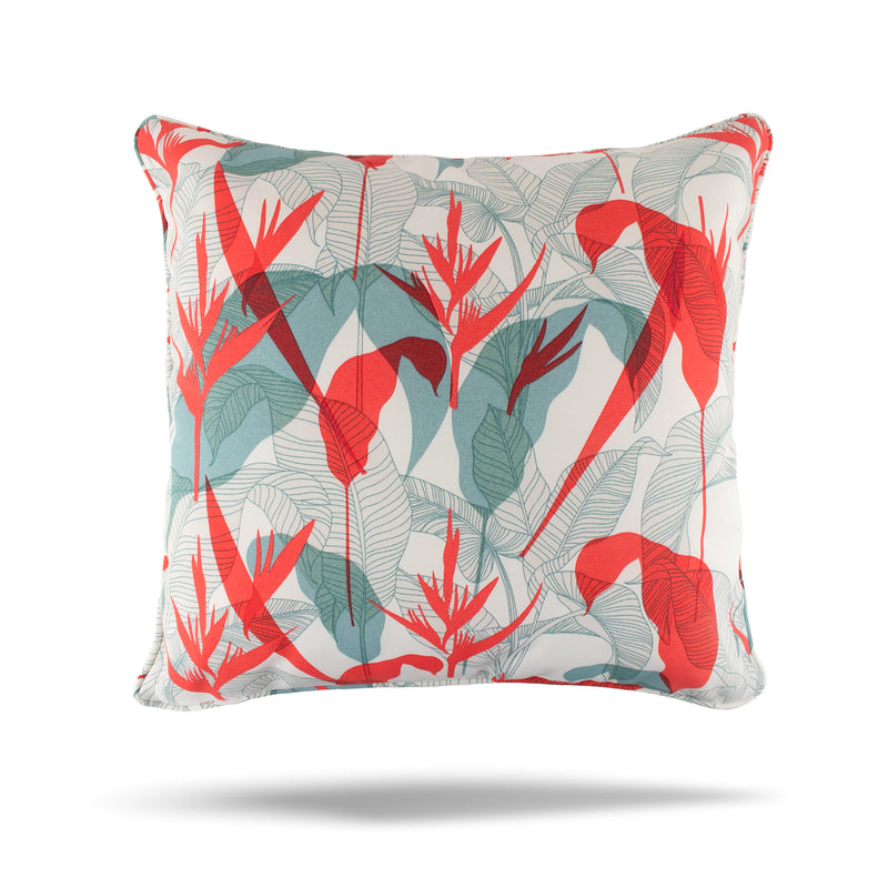 Decorative Outdoor Cushion Cover - Bombay - Molokaï - Red - 20 x 20in